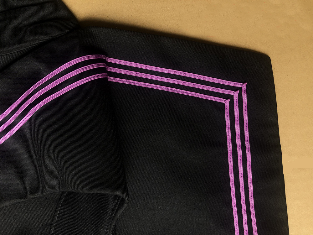 ORTHODOX BASIC PURPLE THREE MAIN LINE JAPAN JK UNIFORM LONG SLEEVE KANSAI PLACKET SAILOR SUIT MID WEAR PLEATED SKIRT SET