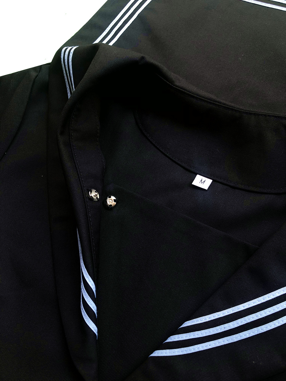 ORTHODOX BASIC BLUE THREE MAIN LINE JAPANESE JK UNIFORM LONG SLEEVE KANSAI PLACKET SAILOR SUIT MID WEAR PLEATED SKIRT SET