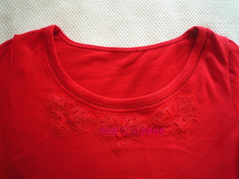 WOMENS DOUBLE THERMAL UNDERWEAR LACE LACE ROUND NECK LONG SLEEVE HEATING FIBER TOP BASE AUTUMN CLOTHES AUTUMN CLOTHES AUTUMN AND WINTER