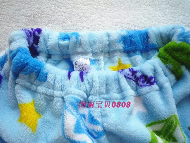 ORIGINAL NEW CHILDRENS CORAL FLEECE LOUNGEWEAR SET BOYS MONSTERS COLLEGE CARTOON PAJAMAS WARM CASUAL WEAR