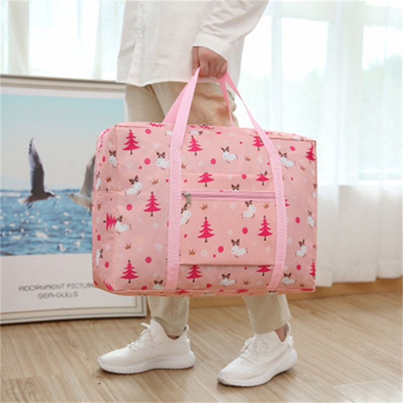 DUFFLE BAG LARGE CAPACITY FOLDABLE TRAVEL BAG PORTABLE DUFFEL BAG WOMENS MINIMALIST SHORT-HAUL HANDBAG TROLLEY TRAVEL BAG