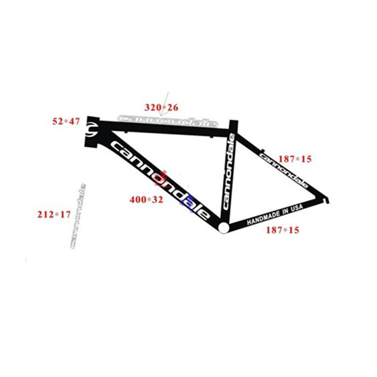 캐논 델 프레임 스티커 프론트 포크 어퍼 튜브 다운 튜브 스티커 산악 자전거 로드바이크