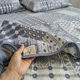 Clever hand golden shuttle double-sided jacquard old coarse cloth mat three-piece set summer bed sheet double air conditioning mat 1.8 meters 2m