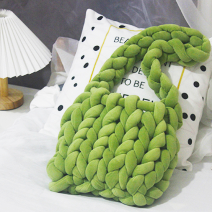 [MATERIAL PACKAGE] NEW MILK VELVET KOREAN VERSION HOMEMADE ICELAND WOOL BRAID BAG DIY SUPER COARSE WOOL HAND-KNITTED BAG