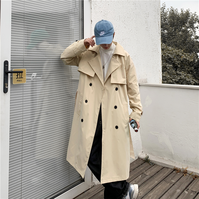 KHAKI JAPANESE CITYBOY TRENCH COAT MENS MIDI LENGTH AMERICAN M51 COAT AUTUMN TIDE MENS JACKET 2022 NEW
