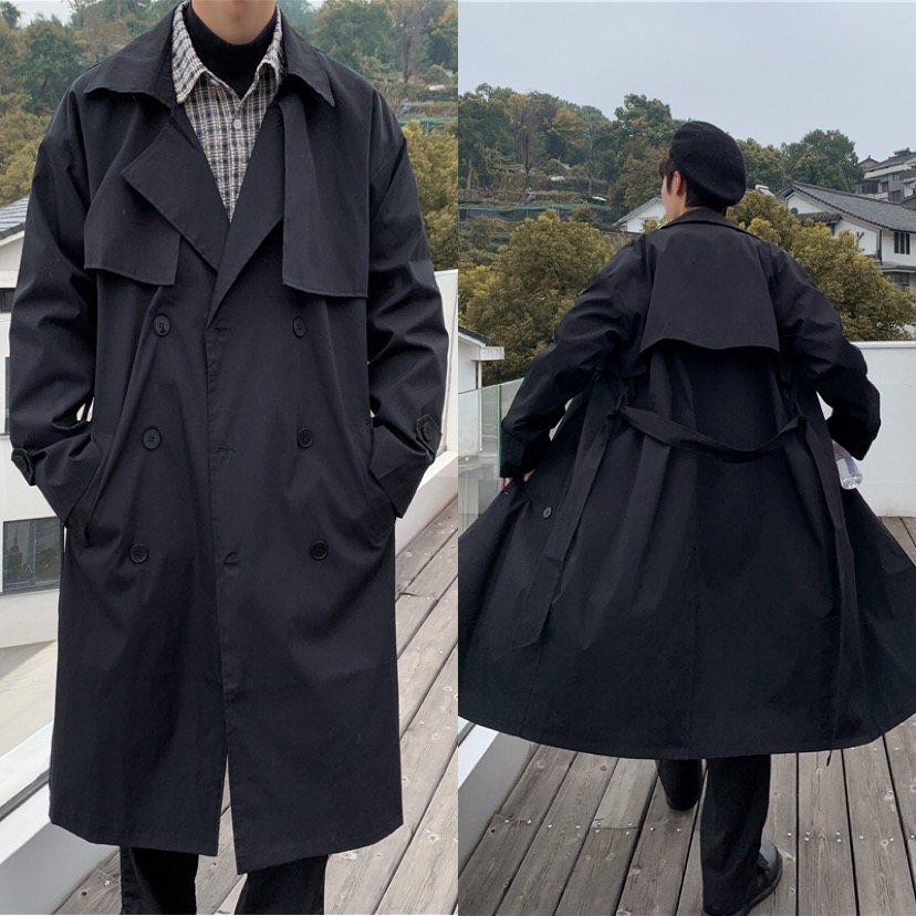 KHAKI JAPANESE CITYBOY TRENCH COAT MENS MIDI LENGTH AMERICAN M51 COAT AUTUMN TIDE MENS JACKET 2022 NEW