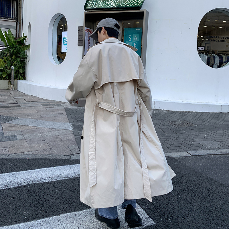 YOHJI YAMAMOTO TRENCH COAT MENS LAPEL JACKET SPRING AND AUTUMN 2023 NEW HANDSOME LUXURY COAT MID-LENGTH CAPE
