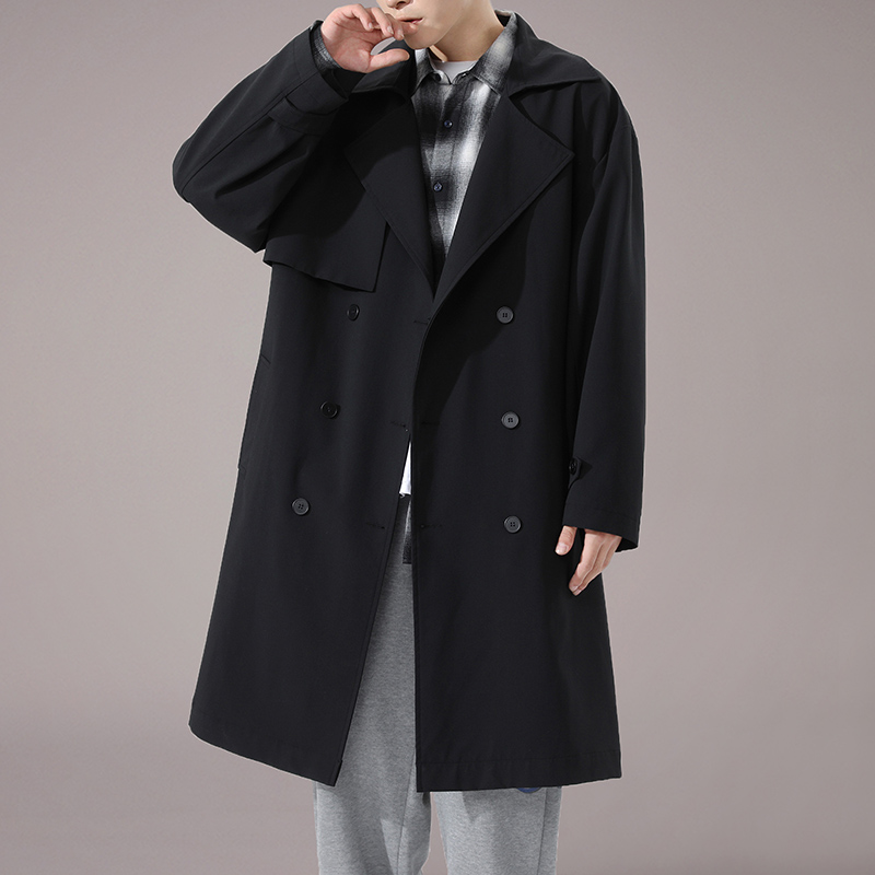 TRENCH COAT JACKET MENS SPRING AND AUTUMN SEVEN DEADLY SINS CLOAK CLOAK CIVILIAN COAT HIGH-CLASS SENSE HANDSOME