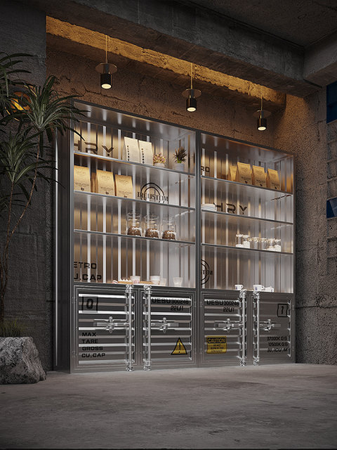 Creative product display rack figure display cabinet industrial style ...
