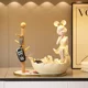 Creative resin cute bunny girl girl storage fruit tray practical handicraft ornament decoration gift