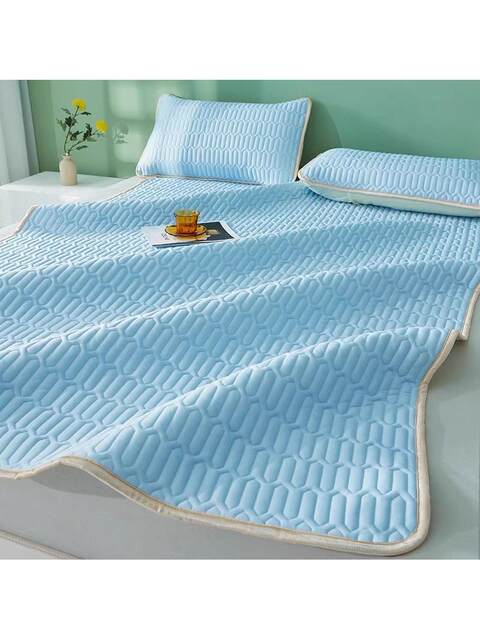 Summer ice silk latex cool mat Class A mother and baby three-piece set sheet soft cool mat air conditioning ice silk mat dormitory cool feeling