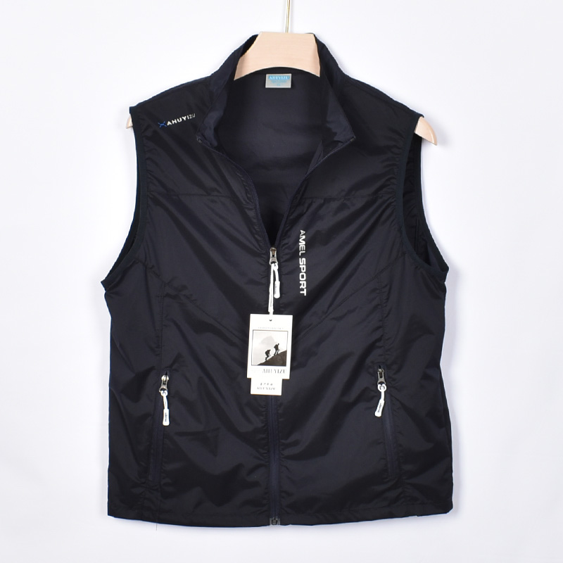 SUMMER MENS VEST ULTRA THIN NYLON QUICK-DRYING SUNSCREEN HORSE CLIP SLEEVE MENS OUTDOOR VEST FISHING TRAVEL VEST
