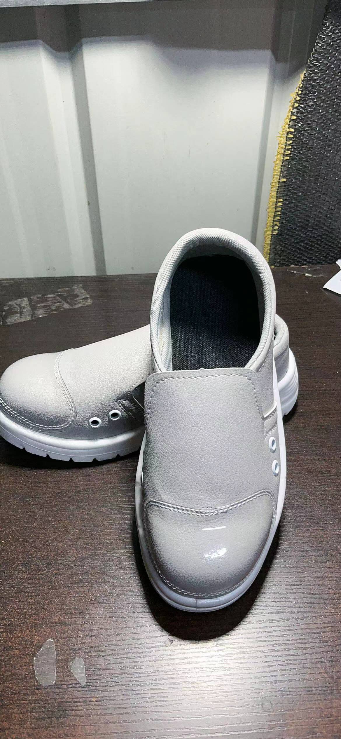 BREATHABLE ANTI-COLLISION ANTI-STATIC SAFETY SHOES STEEL TOE CAP DUST-FREE SAFETY SHOES WHITE LABOR PROTECTION LACES TRANSPARENT LEATHER SOFT GLASS
