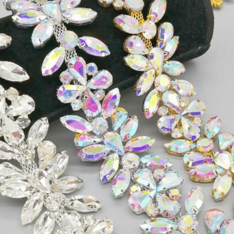 DIY FANCY RHINESTONES HAND-SEWN RHINESTONE CHAINS COLLARS EPAULETTES WAIST ACCESSORIES MARQUISE GRAB CHAINS CLOTHING ACCESSORIES ACCESSORIES