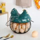 Nordic ins chicken storage basket with lid, iron decorative egg storage box, portable kitchen portable shape