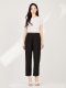 Yangmen 2025 summer new casual pants for women with high waist slim and versatile nine-point pants small feet pants cigarette pants black