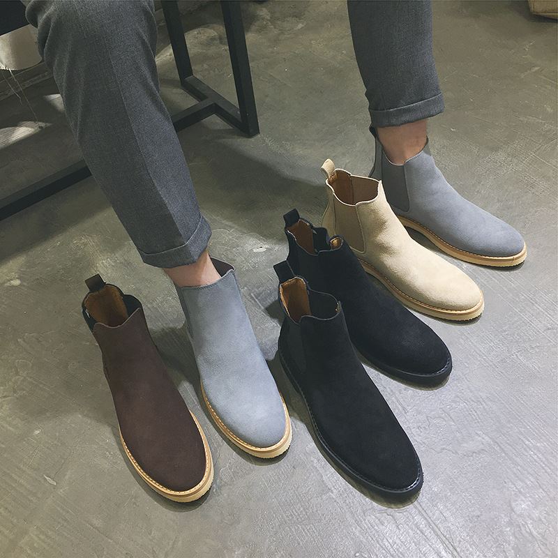MARTIN CHELSEA BOOTS FOR MEN WINTER LEATHER SHOES 37-47
