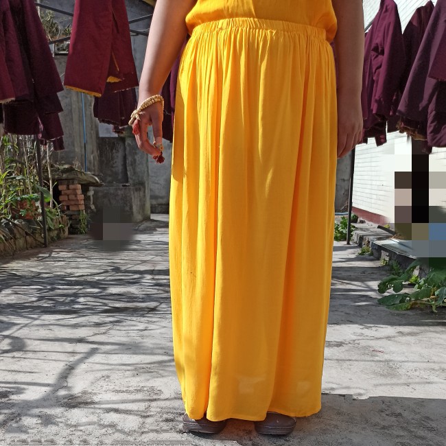 MONK SKIRT COTTON TIBETAN MONK ROBE INNER SKIRT MONK CLOTHES MONK CLOTHES WINE RED AND YELLOW MONK CLOTHES MEN AND WOMEN IN ALL SEASONS