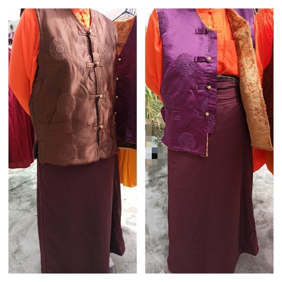 LAY CLOTHES MALE MONK CLOTHES WINTER VESTS WINTER MONKS CLOTHES COTTON DONGGA VELVET THICKENED VESTS COTTON JACKETS