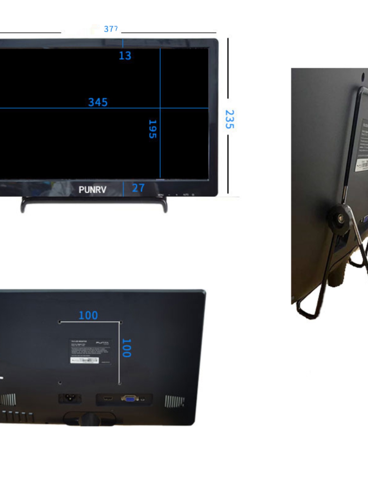 10.1 15.6 INCH PORTABLE MONITOR PS4 SWITCH CONNECTED HDMI VGA COMPUTER EXPANSION SCREEN