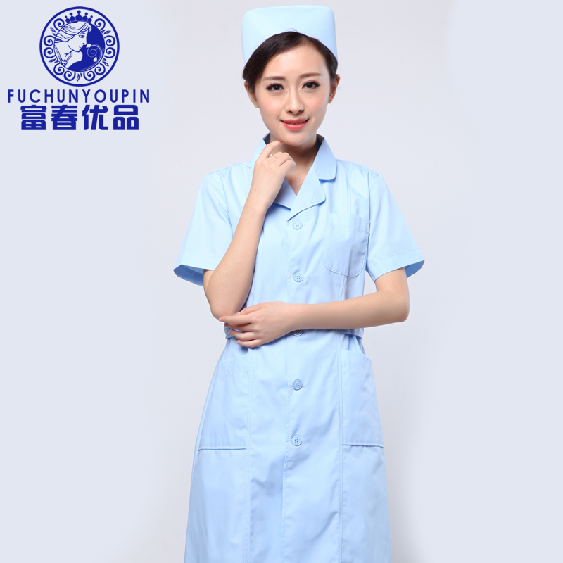 NIGHTINGALE NURSE UNIFORM SHORT SLEEVE LONG SLEEVE PLUS SIZE WINTER SUMMER DRESS POWDER BLUE WHITE COAT BEAUTICIAN OVERALLS