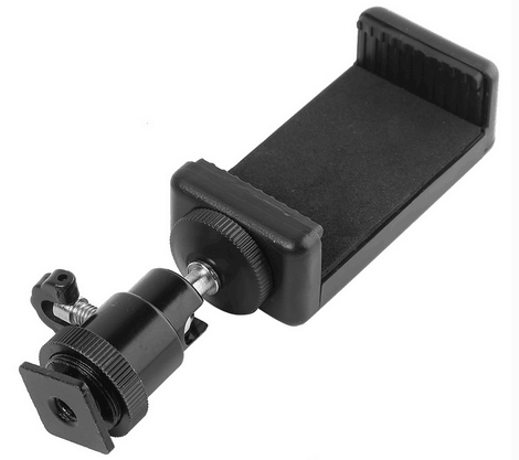 무료 배송 핫슈 작은 팬 틸트 카메라 브래킷 액세서리 삼각대 휴대 전화 클립 헤드 범용 사진 사진 조명