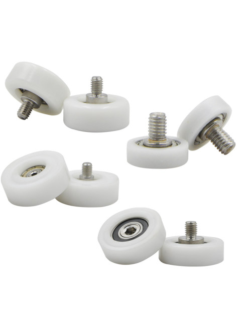 Manufacturer 608 nylon POM with screw plastic bearing coated bearing 626 pulley M6M8 stainless steel threaded rod