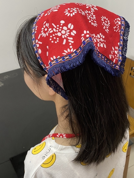 成人民族风碎花头巾江南蓝印花布农家乐采茶女东北大花广场舞头巾