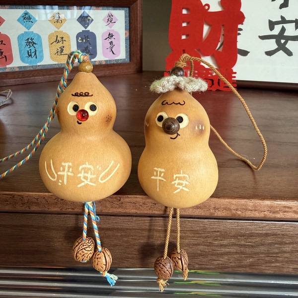 天然手工小真葫芦挂件车载文创平安国潮创意可爱解压车挂包挂礼物
