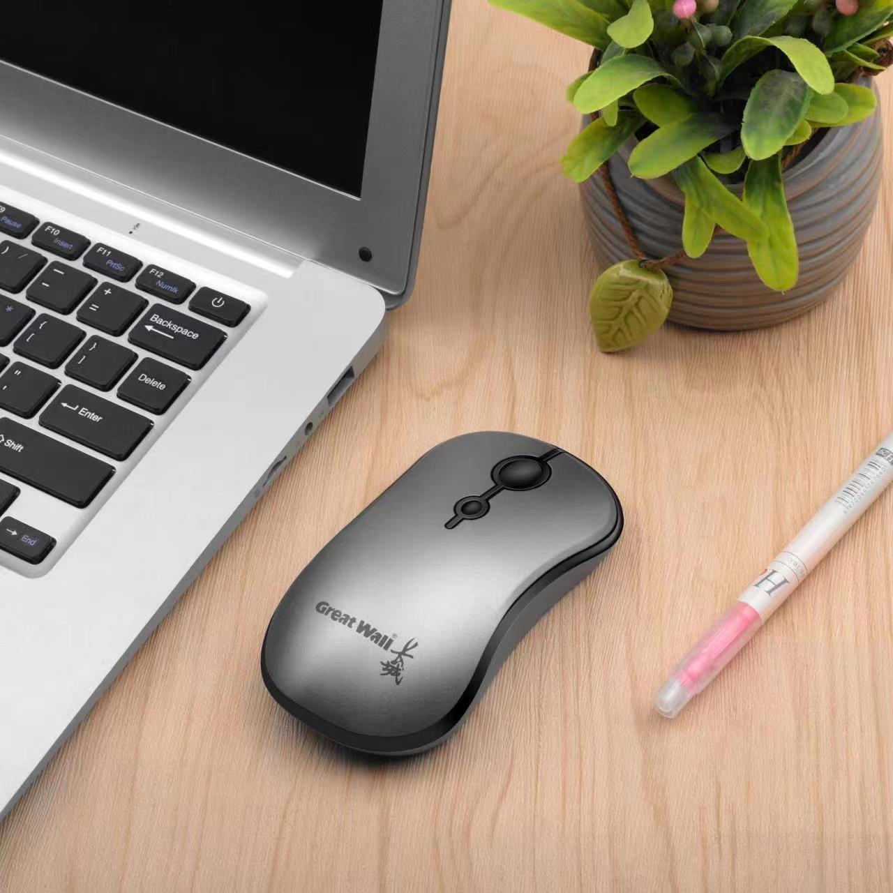 만리장성 NW161 무선 자동 버튼 마우스 데스크탑 컴퓨터 노트북 홈 오피스 마우스 USB 인터페이스