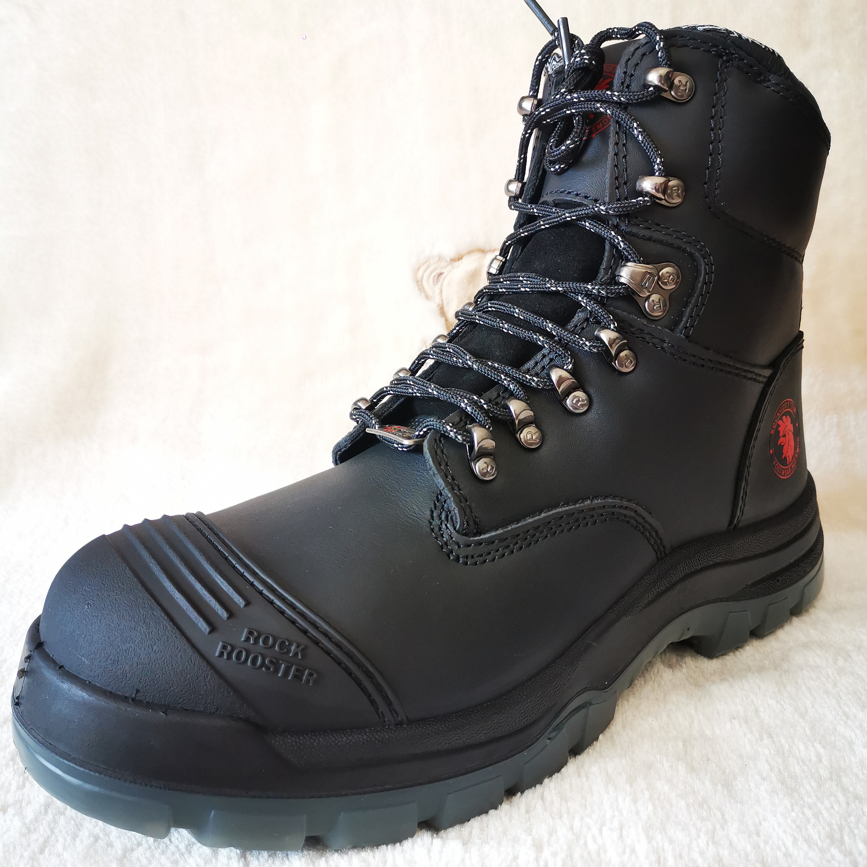 FOREIGN TRADE WIDE HEAD LAYER COWHIDE HIGH-TOP SIDE ZIPPER LABOR PROTECTION SHOES ANTI-SMASHING STEEL TOE SHOES OUTDOOR CARGO BOOTS SAFETY SHOES