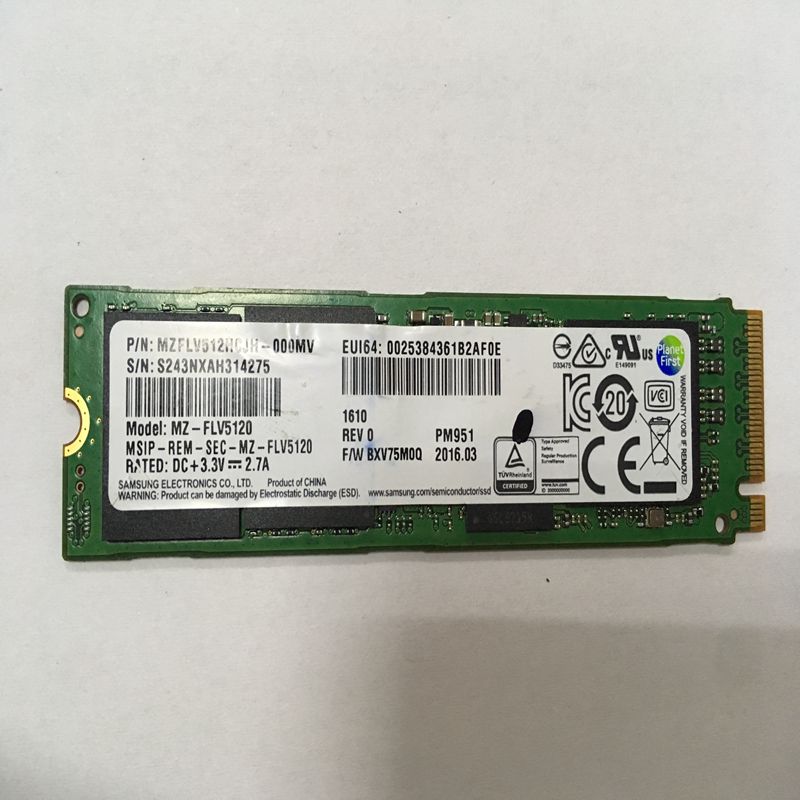 PM951 128G 2280 NVME M.2 SSD 솔리드 스테이트 컴퓨터 노트북 하드 드라이브 MZFL