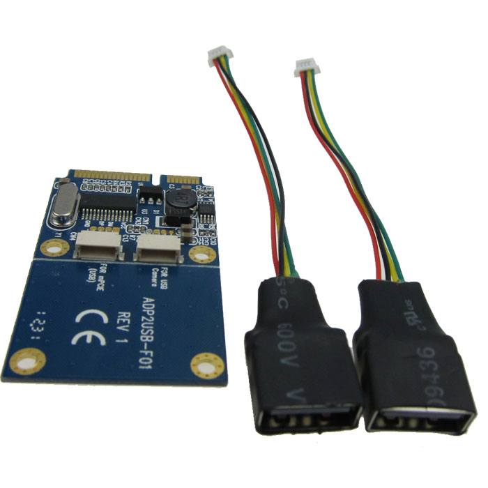 MINI PCI-E TO USB2.0 RISER CARD NOTEBOOK MINI PCIE EXPANSION DUAL-PORT USB2.0 INTERFACE