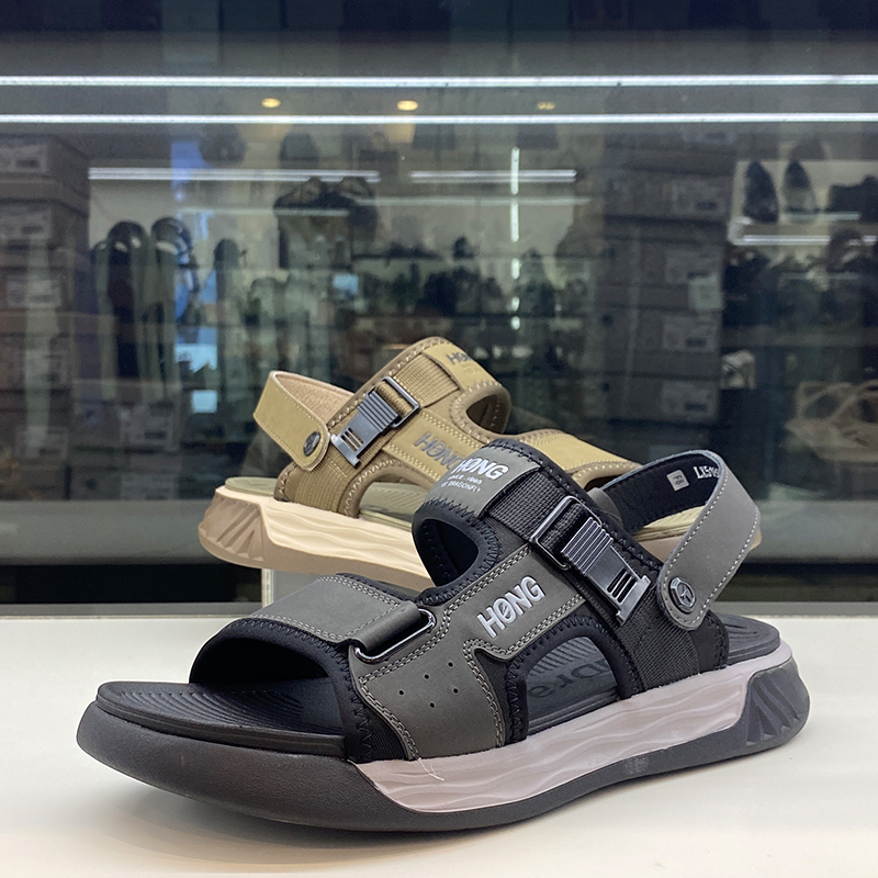 RED DRAGONFLY SANDALS MENS SHOES 2024 NEW LEATHER SANDALS DUAL-PURPOSE CASUAL BEACH SHOES MENS LX51863021W