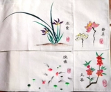 Хлопковый носовой платок, школьная ткань ручной работы, с вышивкой, «сделай сам», ручная роспись