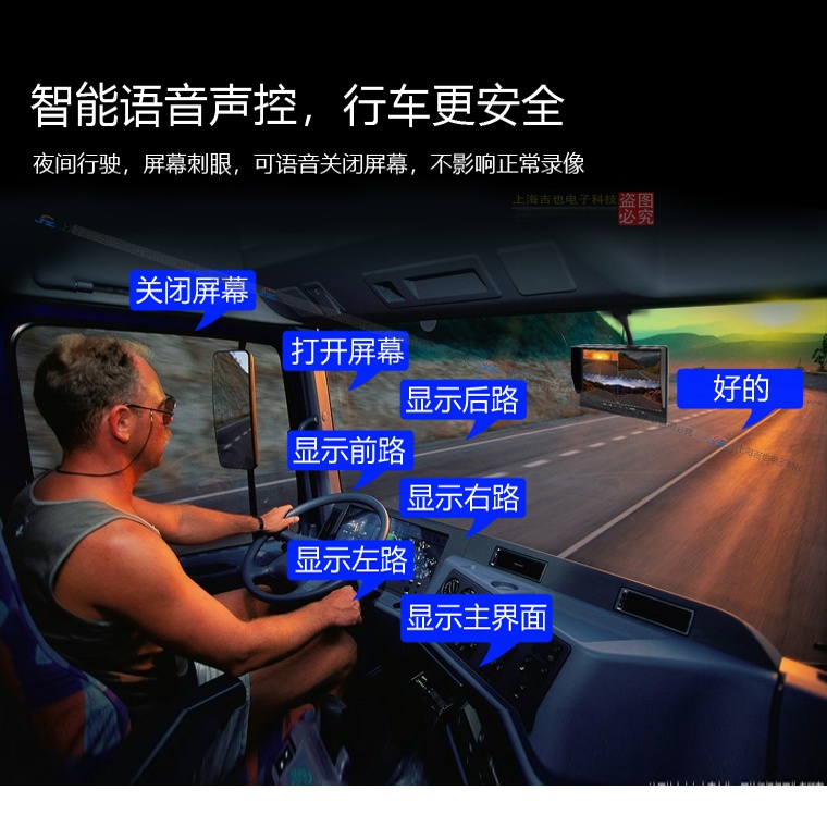 Truck 10inch Monitor-Mounted 2/4/5-Channel Recorder Four-Channel Monitoring All-In-One Device Single Screen 12V24V