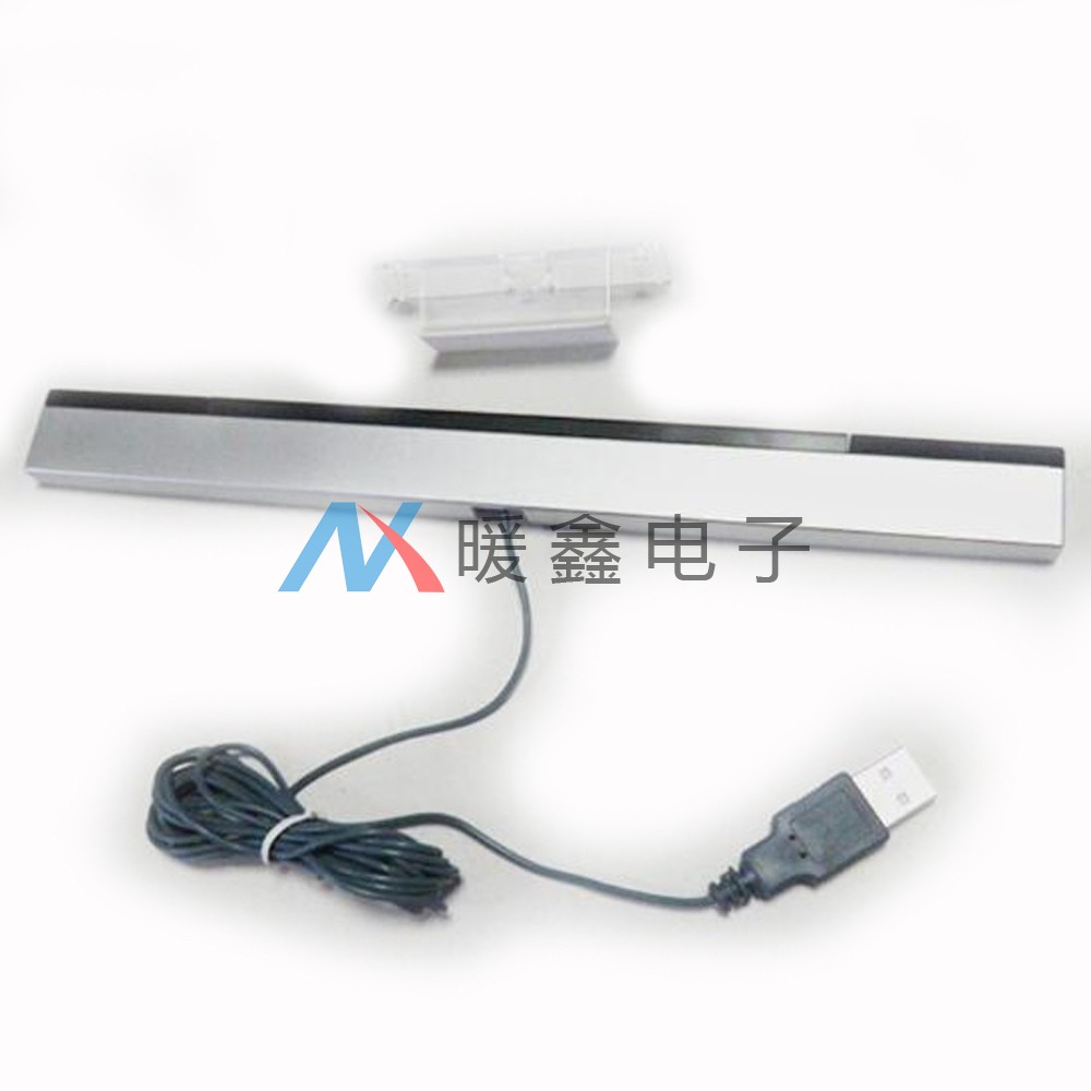 새로운 WII USB 유선 센서 WII 센서 USB 수신 바 신호 수신기 실버 스팟
