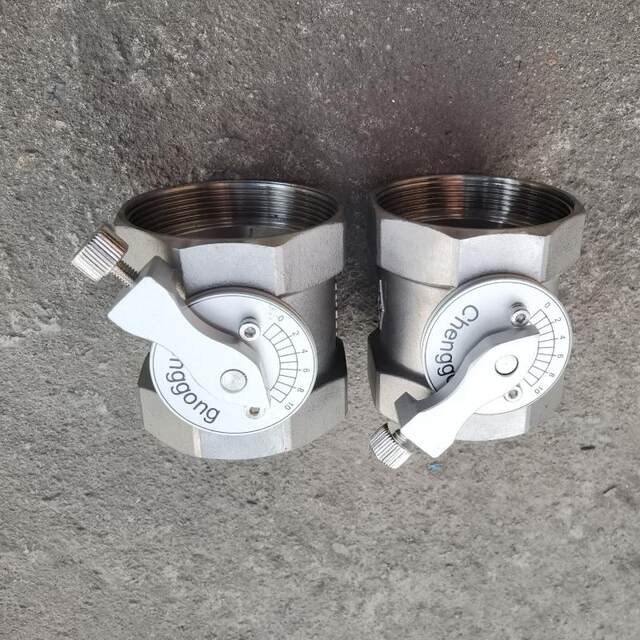 304 stainless steel internal thread high temperature air valve with dial air volume thread adjustment butterfly valve special DN25 for kiln