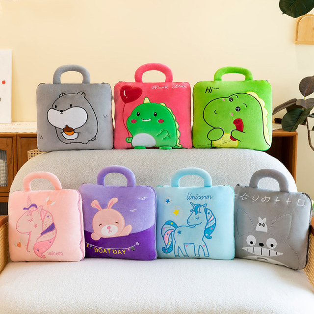Dual use pillow quilt office nap small pillow cartoon car folding car pillow blanket two in one