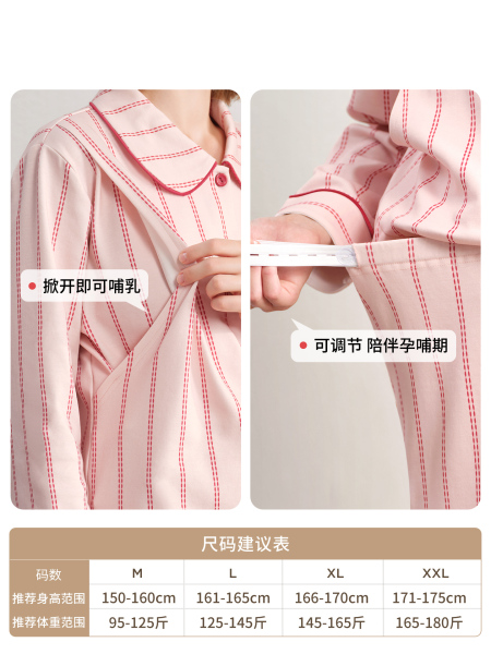 雅特茂&蜡笔小新联名开衫月子服秋冬孕妇产妇哺乳睡衣孕期家居服 — 5