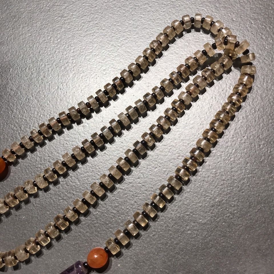 ANTIQUES OLD TIBETAN FOLK CUSTOMS ANCIENT PHARAOHS PULP NATURAL CRYSTALS MULTI-TREASURE NECKLACES ETHNIC STYLE JEWELRY COLLECTION