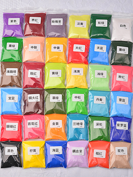 掐丝珐琅画彩砂DIY景泰蓝工艺画金丝彩沙画120目细沙学校手工材料