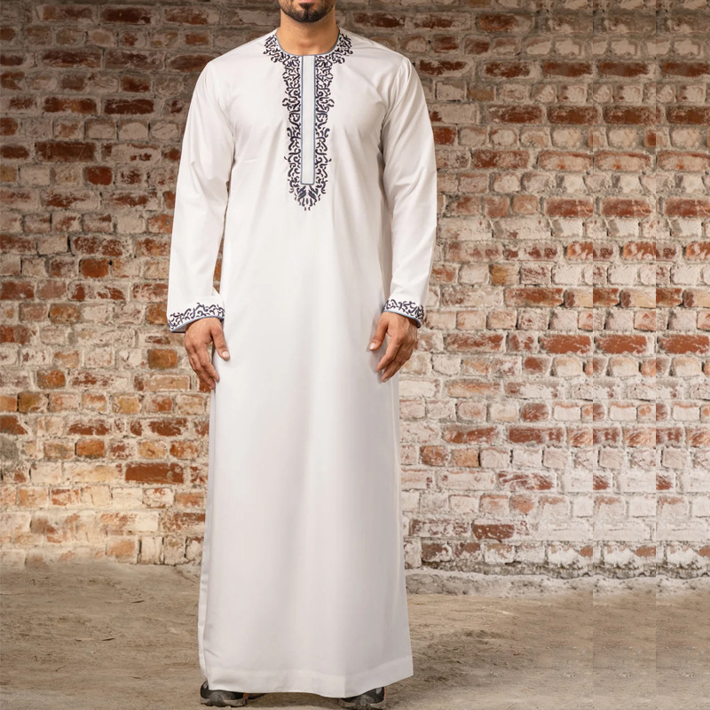 NEW TRADE ETHNIC STYLE MUSLIM ARABIC ROBES 2024 NEW MENS ARABIC ROBE