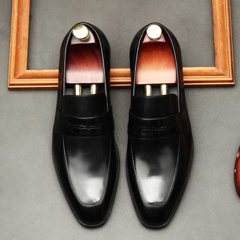 SPRING NEW LOAFERS TRENDY MENS SHOES CASUAL KOREAN VERSION BRITISH VERSATILE HANDSOME BUSINESS LEATHER SHOES YOUTH