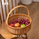 W340 round portable pumpkin basket for home picnic outdoor household fruit and vegetable ingredients storage 34.5*14/36