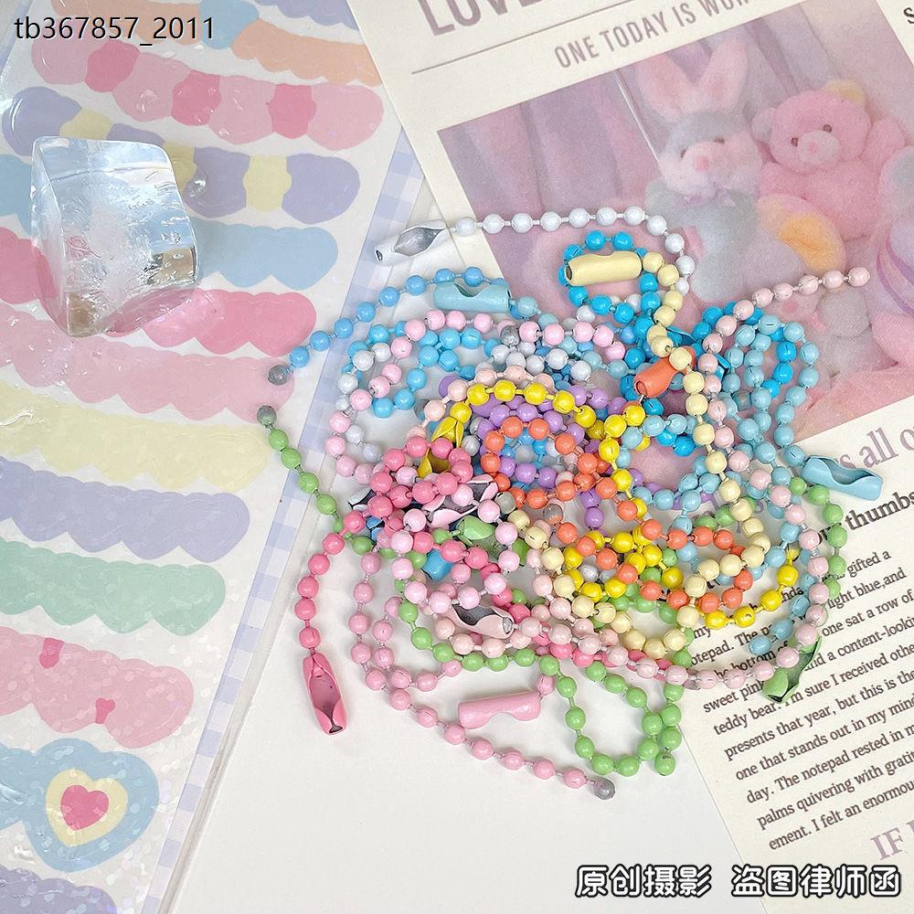 [BUY AND GET FREE] GOOPAN BEAD CHAIN KEY CHAIN ACCESSORIES HANGING CHAIN DIY BEADED MACARON COLOR BEAD CHAIN JEWELRY PENDANT