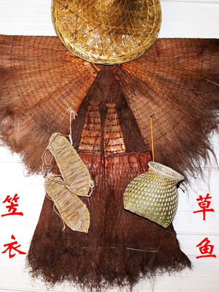 蓑衣斗笠帽装饰棕衣梭衣可穿农家乐布置挂件草鞋农耕田文化道具