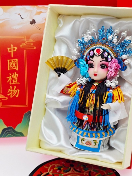 中国礼品7寸京剧戏曲娃娃国潮礼物花旦昆曲绢人摆件节日旅游礼物