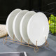 Jingdezhen bone porcelain plate dish dish home pure white ceramic tableware rice plate soup plate deep plate dish dish 8 inches