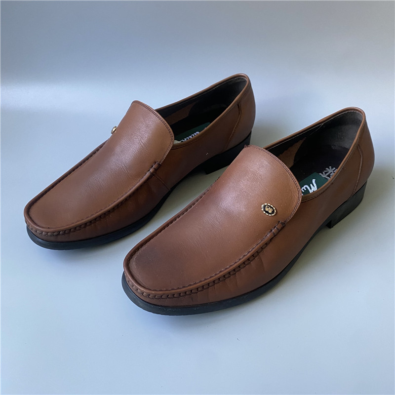 43 SIZE 44 MULINSEN MENS SHOES LEATHER COMFORTABLE DURABLE SOFT SOLE SLIP-ON LOW HEEL MENS LEATHER SHOES